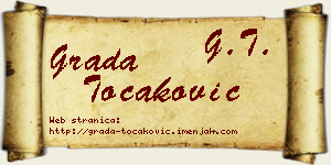 Grada Točaković vizit kartica